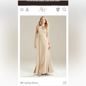Satin Champagne Bridesmaids Dress